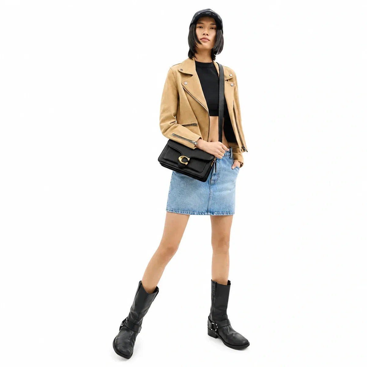 Tabby Schultertasche 26 – Gold/Schwarz