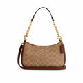 Teri Shoulder Bag In Signature Canvas  - Gold/Brown