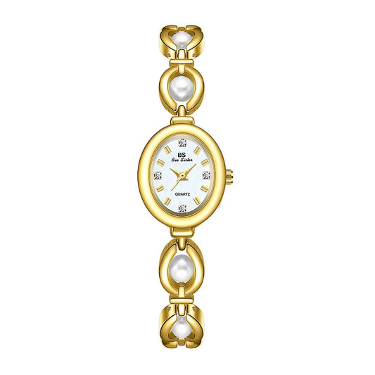 Goldene Perle Vintage-Uhr