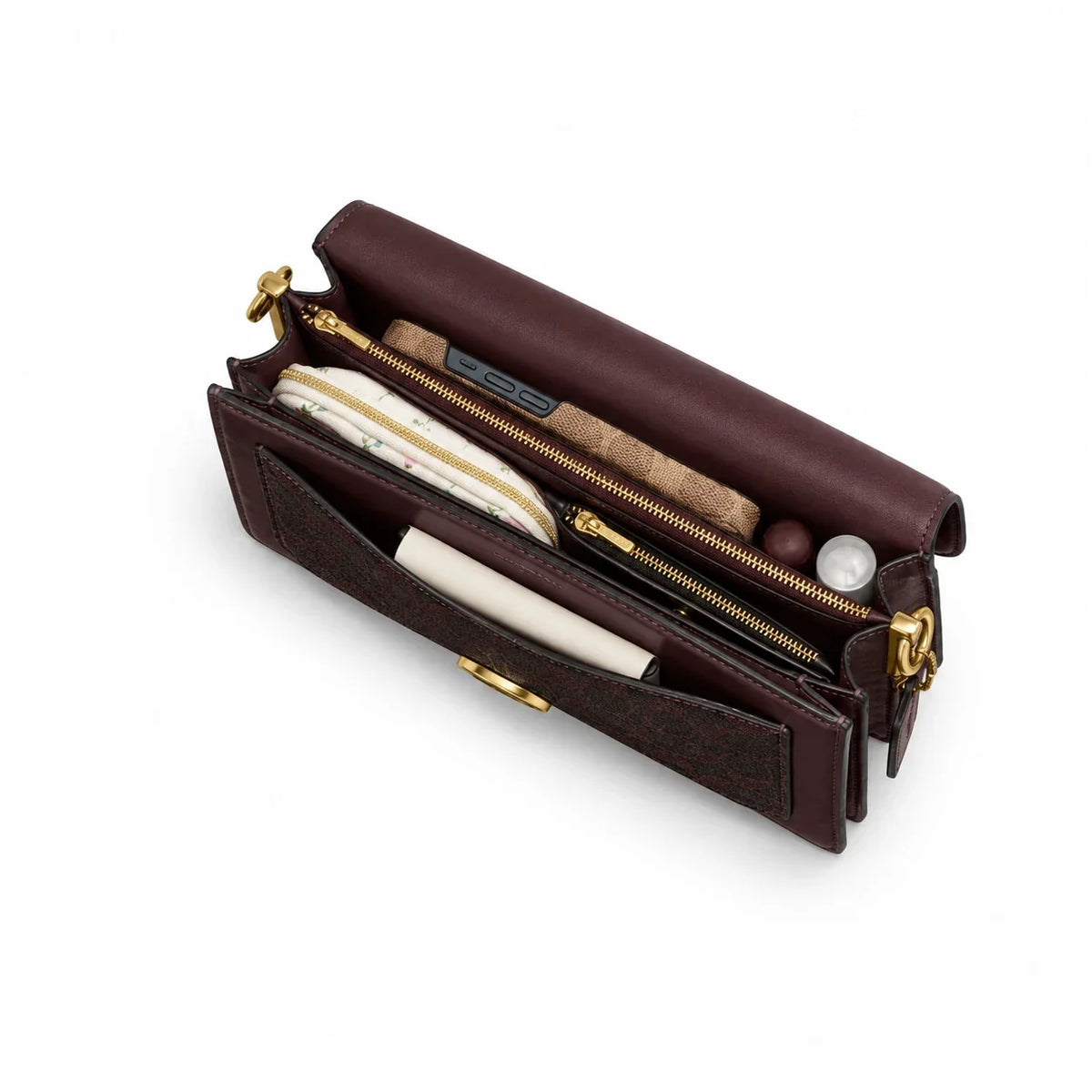 Tabby Shoulder Bag 26 - Brass/Maple