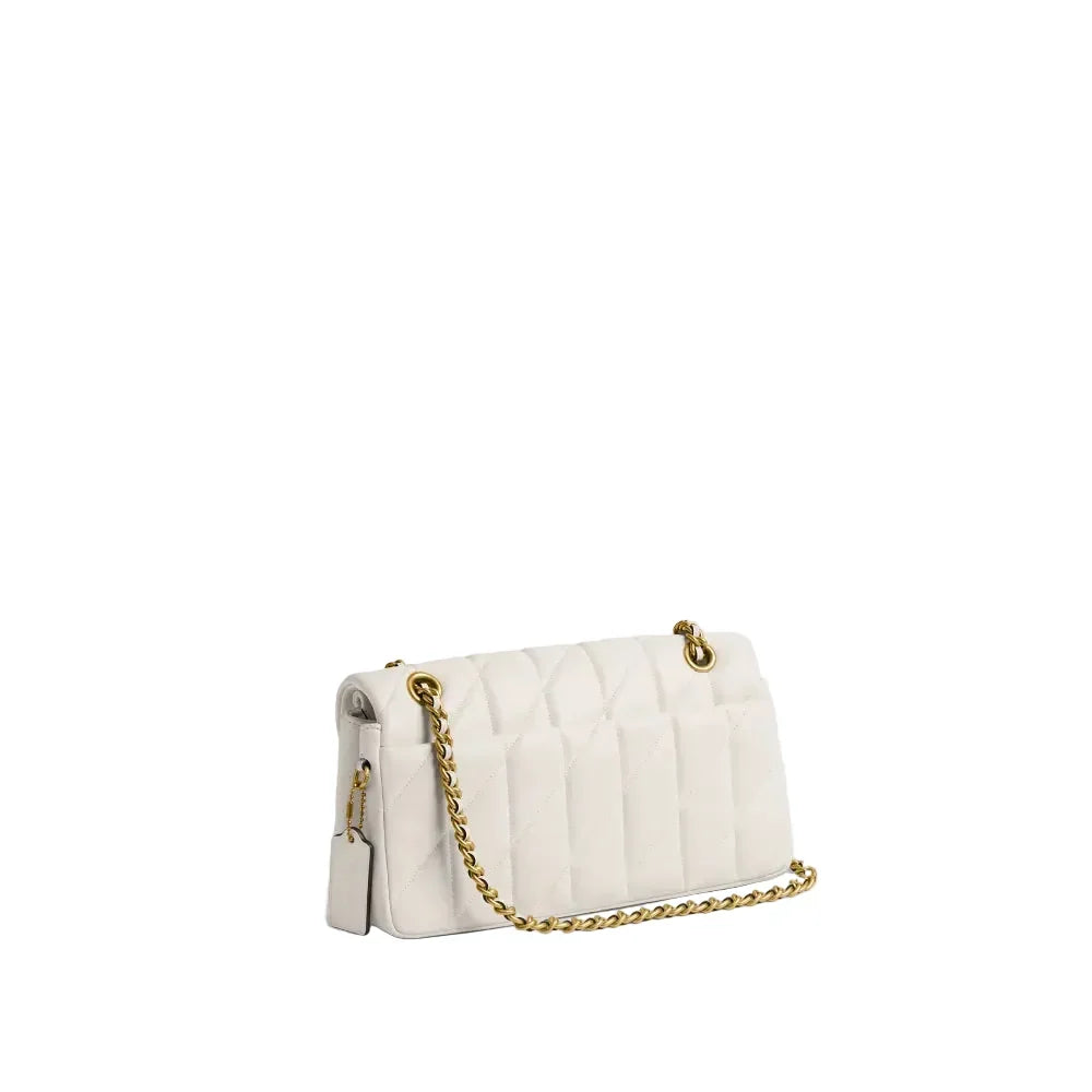 Tabby Shoulder Bag 26 With Pillow Quilting- Brass/Chalk